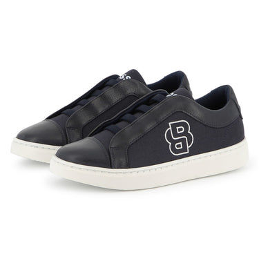 BOSS Tenis para niño y adolescente sin agujetas azul marino
